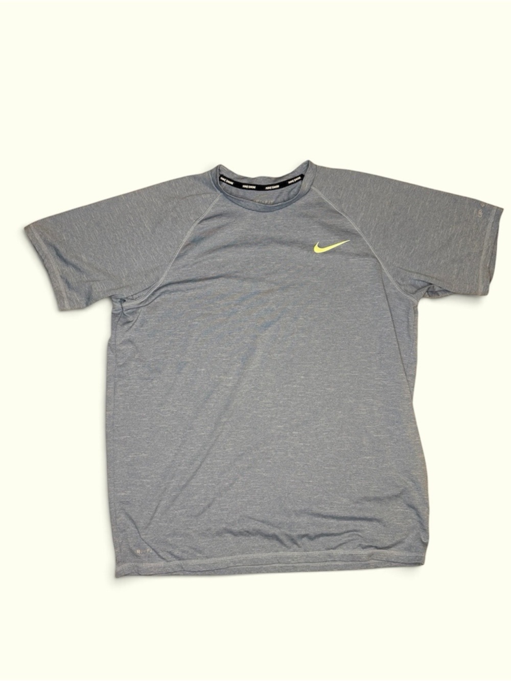 Nike Men's Grey Swim Short Sleeve Dri-Fit (Large)